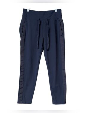 Athleta Navy Joggers with Side Stripe